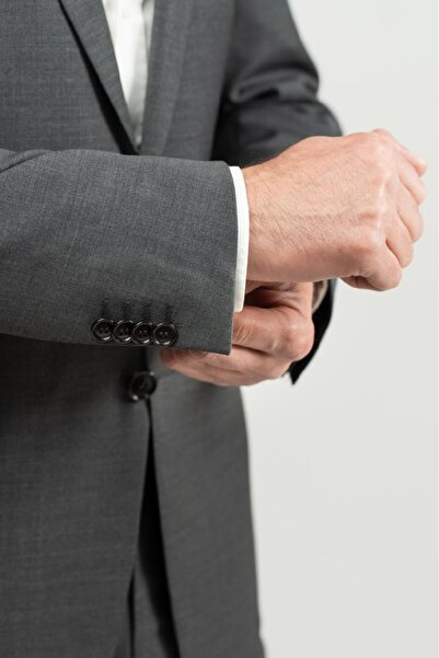 Ikos Conf Men's Classic Dark Grey Suit