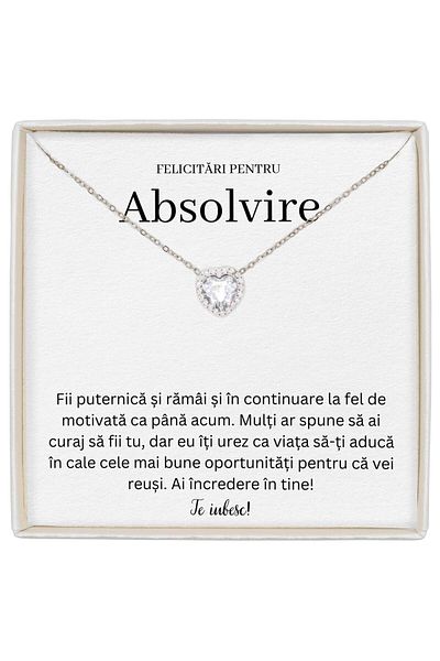 The Jewel Heart Heart Necklace for Daughter's Graduation, Gift with Emotion and Meaning, 41+5 cm