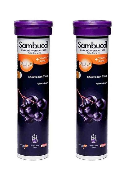 Seddar Collection Sambucol Plus Effervescent 15 Tablets 2 Pieces