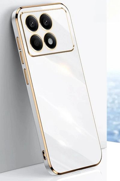 NewFace غلاف هاتف Xiaomi Poco X6 Pro من السيليكون - أبيض ZRNET