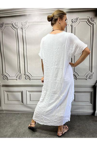 AGORATEKSTİL Women's Necklace Gift Cotton Layered Dress