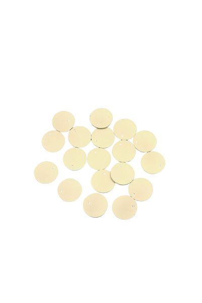 Lady Moss 20 mm Sewable Leather Sequins 100 Pieces (Cream)