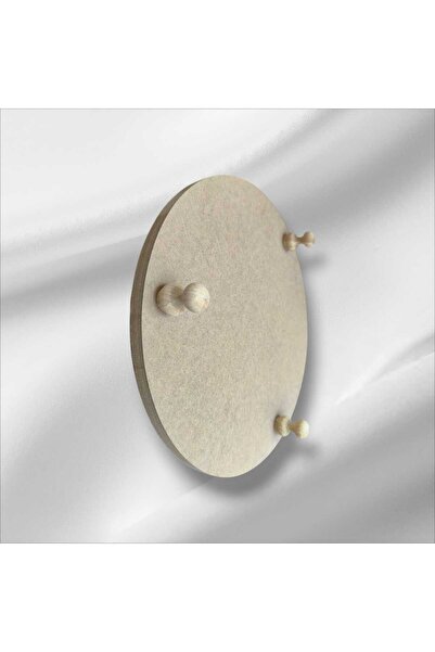 SEKAY AHŞAP Wooden Paintable-Raw Mdf- Three-Legged Small Size Round Presentation Stand-Cake Stand