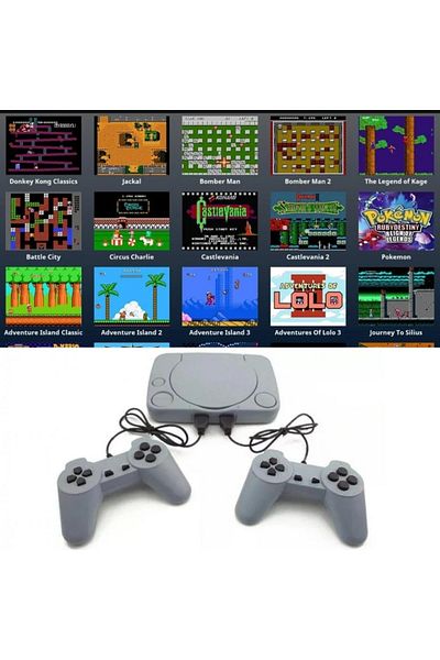 Toybox Game station classic console with 2 controllers white