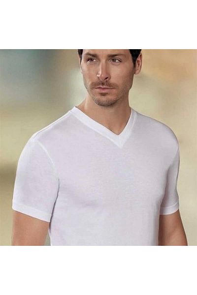 FantaziAtölyesi Şahinler V-Neck Men's Combed Cotton E008