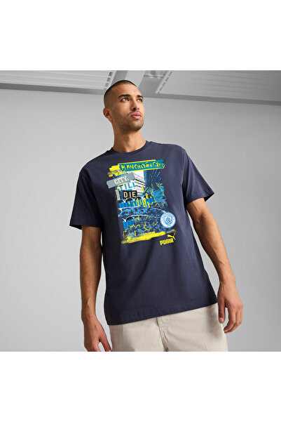 Puma Mens Manchester City ftblNRGY+ T-shirt - Blue