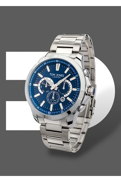 Tom Jones Original 2 Years Guarantee 3 Atm Waterproof Steel Band Men Wrist Watch