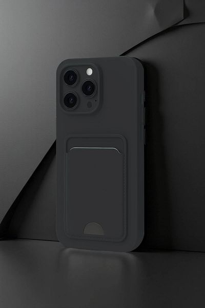 NewFace iPhone 16 Pro Case Kelvin Silicone with Business Card - Claret Red Zrnet