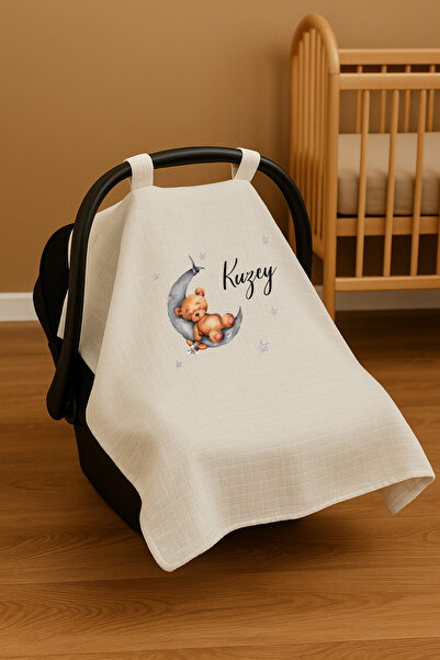 bebesoil % 100 Pamuklu Isimli Müslin Puset Örtüsü