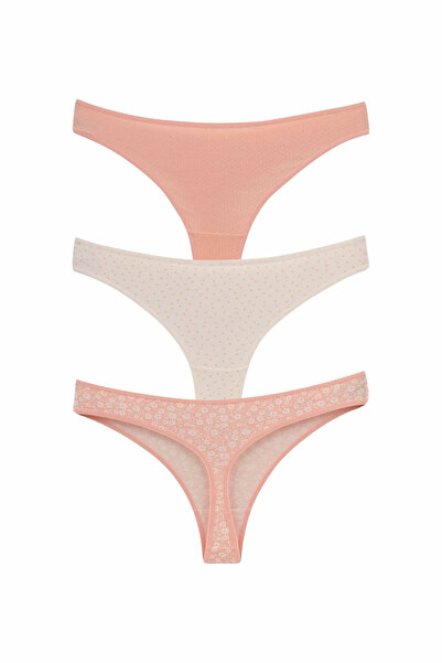 Dominant Kadın 3'lü Koton Brazilian string Külot - Pamuklu