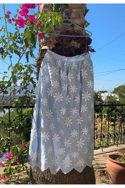 BRGCLOTHING Fusta florală brodata cu design premium