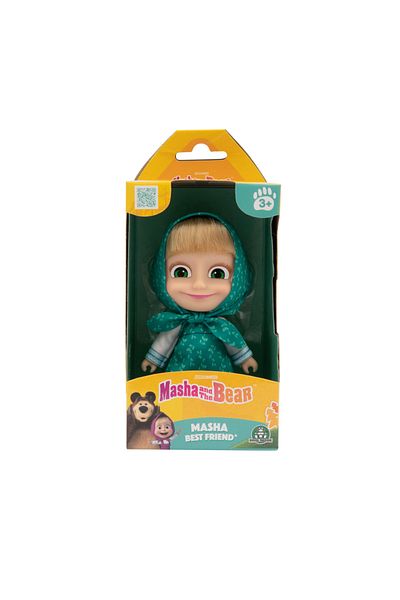 Maşa ve Koca Ayı Masha & the Bear S3 Masha 12 cm in Green Dress