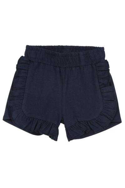 Chicco - Girls' navy blue shorts with ruffles