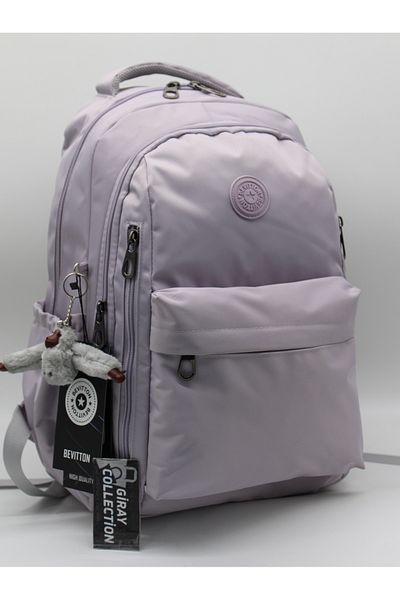 MegiHero School Backpack Unisex Water Resistant Fabric School Bag Grc2500 Light Lavender