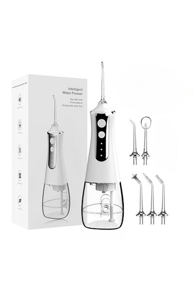 OEM Irigator oral pentru dus bucal, Ultra-Portabil, 5 capete curatare, rezervor 300 ml, 3 trepte viteza,