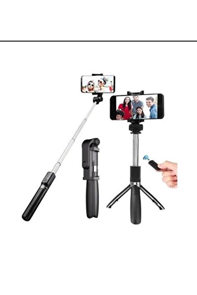 corcishop iPhone 14 Pro Max Uyumlu Selfie Stick L01 Bluetooth cubugu Tripod,monopod