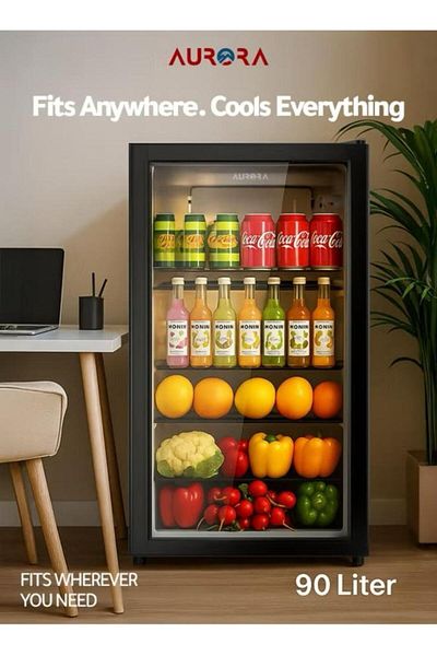 Aurora Display refrigerator, Arrow brand, 3 feet, 90 liters, black