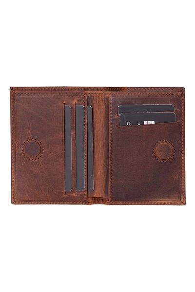 Enseb Nigra Genuine Leather, Handmade Wallet, Antique Brown