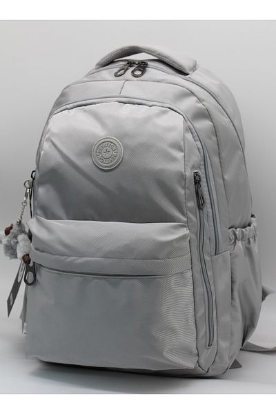 Harmela School Backpack Unisex Water Resistant Fabric School Bag Hrm2500 Gray