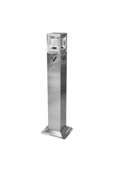 Raki Scrumiera statonara exterioara RAKI 25x25xh108cm,crom