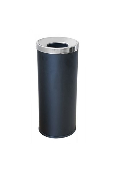 Raki Metal trash can with inner bucket 25xh61cm black