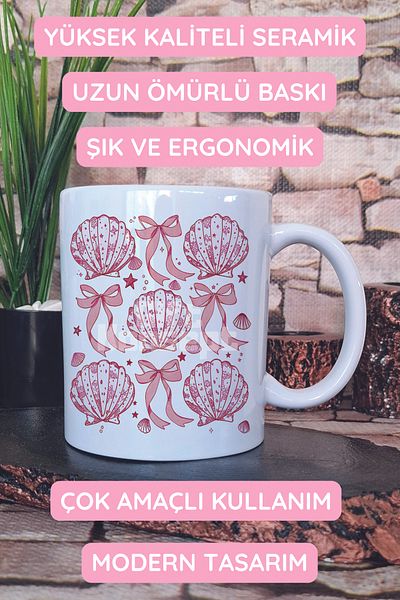 giftkonsept Coquette Seashell Seashells Printed Gift Mug