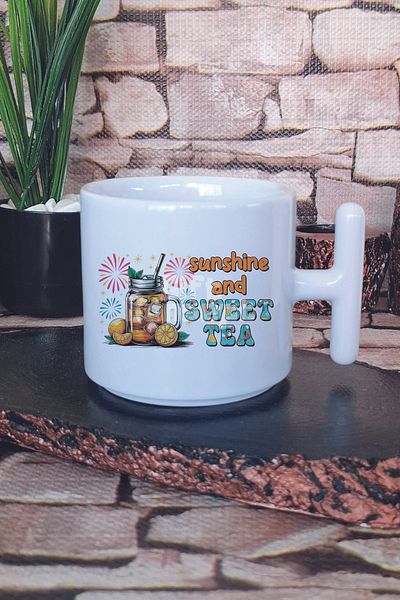 giftkonsept Drink up Beaches Printed t Handle Latte Cup Mug Cup