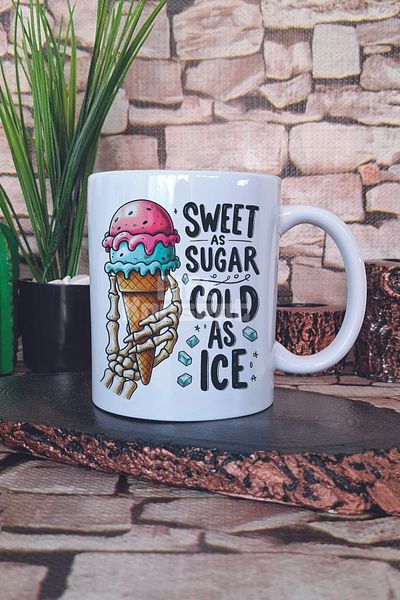 giftkonsept Sweet as Sugar Cold as Ice Printed Gift Mug