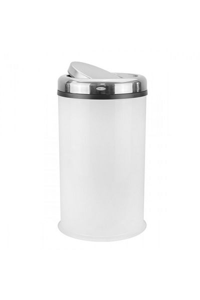 Raki Trash can with hinged lid 45lt, 31x57cm, white