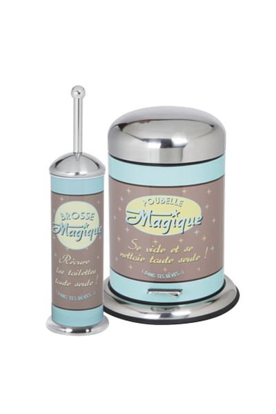 Raki Bathroom set 5L trash can with toilet brush with RAKI ICIKALA decor