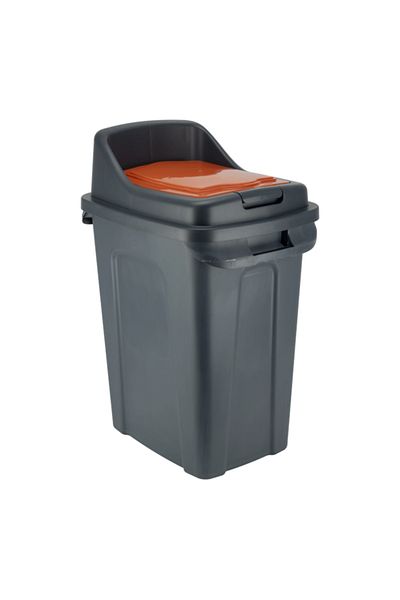 Raki RAKI selective collection trash can 50lt, 46x35xh67cm, orange/anthracite color