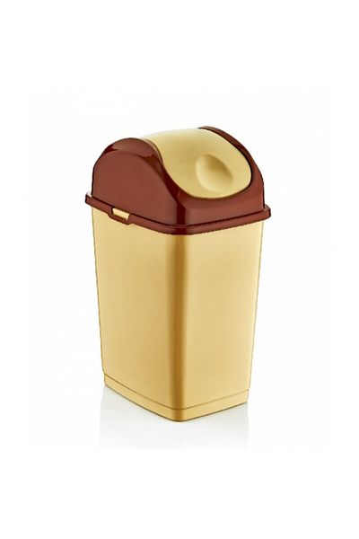 Raki Trash can with hinged lid RAKI ICIKALA 18lt brown, 30x23xh48cm