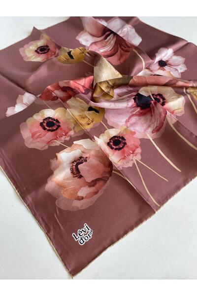 Levidor Eșarfă din mătase pură Tivil 48986 Model mixt Dusty Rose