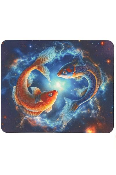usin Pisces Patterned Type Non-Slip Base Optical Computer Notebook Horoscopes Mouse Pad Mauspad 17X 21 cm