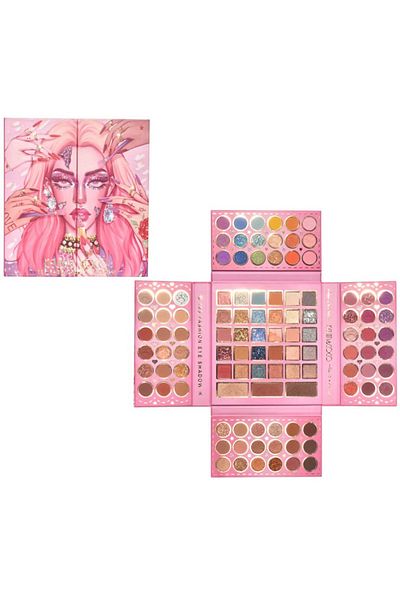 kevin coco Paleta Farduri 105 Culori Kevin&Coco, Stil Pliabil, cu Contouring, Iluminator si Pudra Compacta