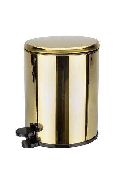 Raki Cigo Gold bathroom waste bin with pedal 20xh28cm, gold