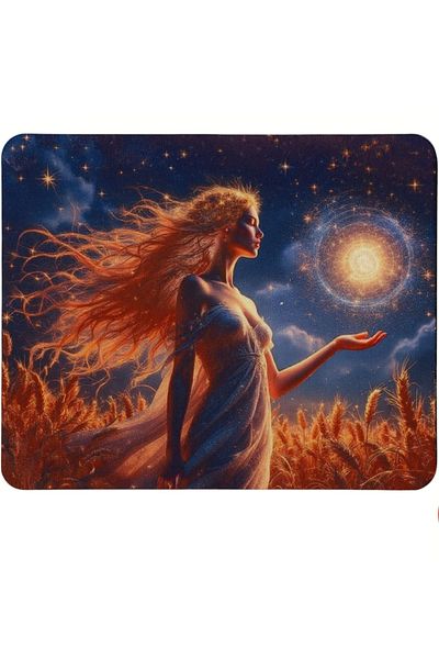 usin Virgo Patterned Type Non-Slip Base Optical Computer Notebook Horoscopes Mouse Pad Mauspad 17X 21 cm