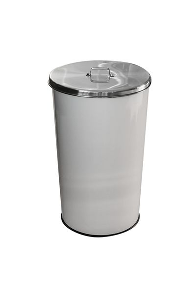 Raki Cos gunoi cu capac inox 46L 36x36xh60cm alb