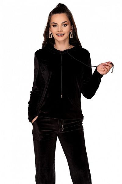 Atmosphere Fashion Black velvet tracksuit