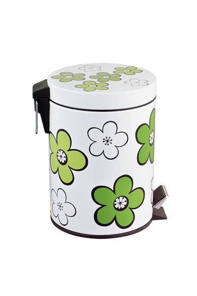Raki Pedal bin FLOWER 5L green