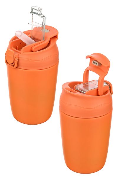 Emofom Nova Thermos Coffee Cup 350 ml Stainless Steel Double Barrier Travel Bottle Mug with Straw
