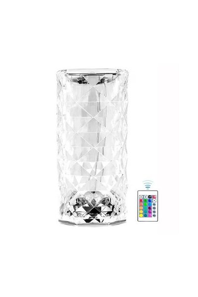 OEM Lampă de masă cu LED-uri RGB cu cristale, reîncărcabilă, cu telecomandă și funcționalitate tactilă