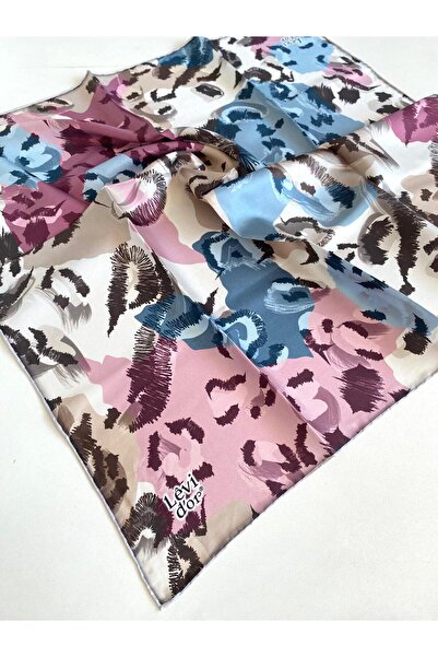 Levidor Eșarfă din mătase pură Tivil 49261 Roz cu model mixt