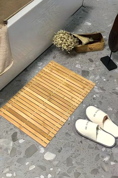 Sezka Life Μπαμπού Πατάκι Μπανιέρας Αντιολισθητικό Πτυσσόμενο (24x16)cm
