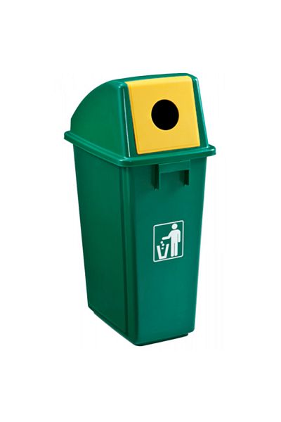 Raki ICIKALA PROFI trash can with hinged lid 58L 47x33x81cm green