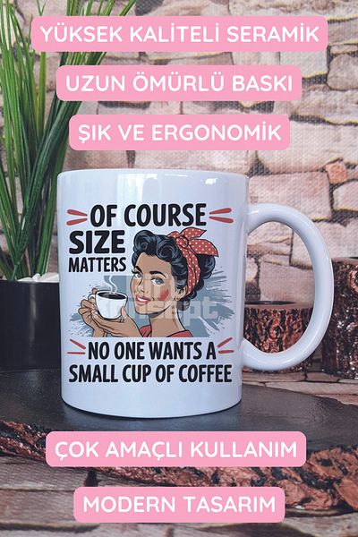 giftkonsept No One Wants a Small Cup of Coffee Printed Gift Mug