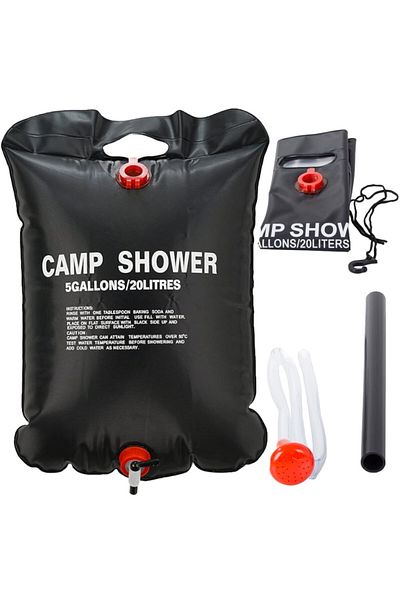 OEM Solar camping shower, Plastic, 20L, Black