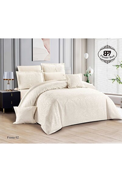 FLOWER BED مفرش سرير عرائسي شانيل فيونا داخليه قطن 100% دبل 8قطع