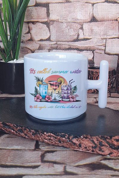 giftkonsept Life Is Short Make It Better Printed t Handle Latte Cup Mug Cup