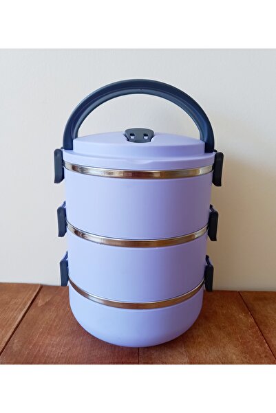 BERMİRA Home Collection Freshbox 3 Katlı Sızdırmaz Yemek Termosu Sefer Tası